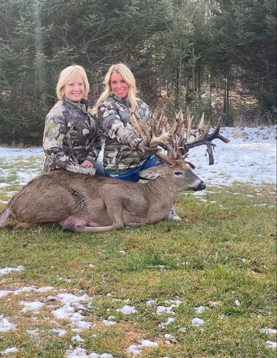 two women with buck
