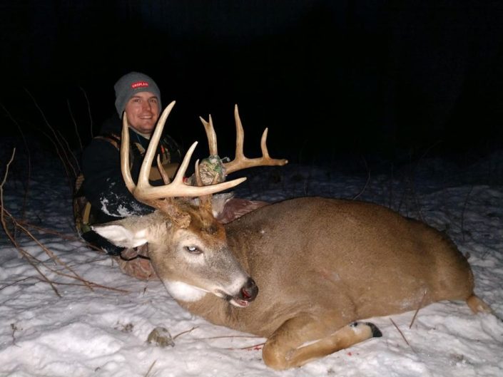 Trophy whitetail deer with guided hunt