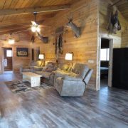 Moose Cabin Living Room Kitchen